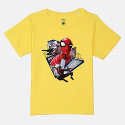 YK Marvel Boys Spider-Man Graphic Printed Round Neck Cotton T-shirt-picture-21