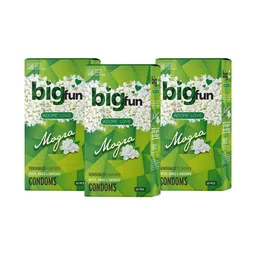 BIGFUN Set Of 3 Dotted, Ribbed & Contoured Condoms - Mogra - 10 Pieces Each-picture-31