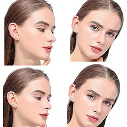 PolluxCraft Set Of 12 Korean Gold-Plated Circular Pearls Beaded Studs image 5