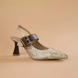 Ginger by Lifestyle Women Textured Slim Heel Mules with Buckles-picture-22