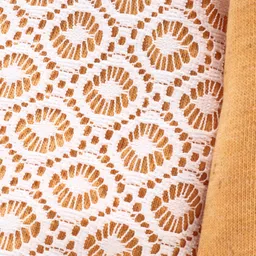 Memory Life Full Sleeves Raglan Tee With Lace Work - Orange image 3