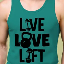 BAESD Pack of 2 Printed Round Neck Gym Vest image 3