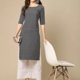 7Threads Selection Of 6 Floral Printed Round Neck Straight Kurtas image 2