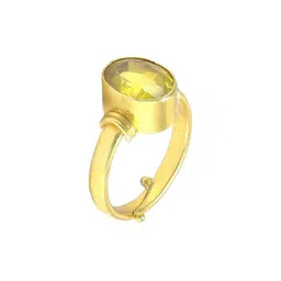 RAVIOUR LIFESTYLE Gold-Plated & Yellow Copper Pearls Finger Ring-image-24
