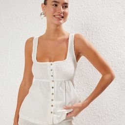 Trendyol Square Neck Sleeveless Top With Shorts-picture-22