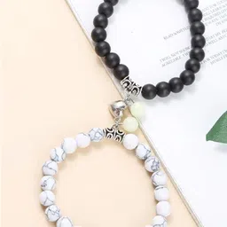 Balaji Supply Unisex Set Of 2 Artificial Beaded Elasticated Bracelets-picture-22