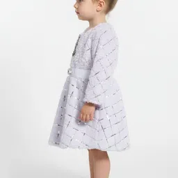 Aarika Floral Print Woollen Fit & Flare Dress image 4