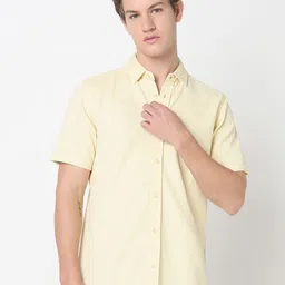 R&B Spread Collar Short Sleeves Cotton Shirt-picture-33