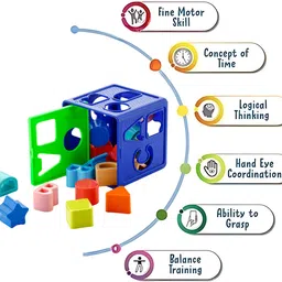 vrajvilla Shape Sorting Cube with 18 Shape and Different Color - Kids Activity Toys - image 3