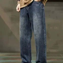 SZN Men Relaxed Fit Mid-Rise Light Fade Stretchable Jeans-picture-10