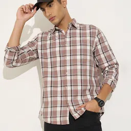 Peregrine by Pantaloons Tartan Checked Casual Shirt-image-86
