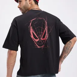 Marvel by Glitchez Spider Man Print Oversize Drop-Shoulder T-shirt-picture-35