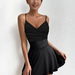 StyleCast Plunge Neck A-Line Mini Dress-picture-12
