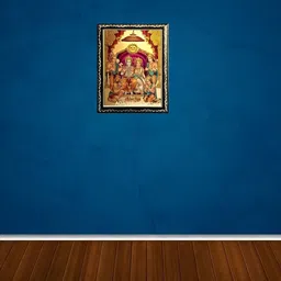 ADA Handicraft Gold-Toned & Red Shree Ramdarbaar Wood Wall Photo Frames image 4