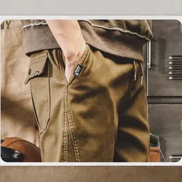 StyleCast x Revolte Men Jogger Mid-Rise Wrinkle Free Trousers image 2