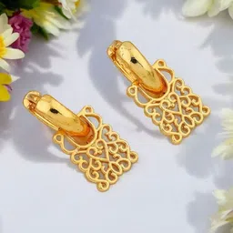 SHREE KRISHNA SHOPPING Unisex Gold-Plated Brass Earrings-picture-26