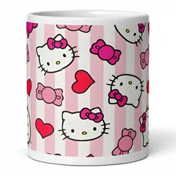 Mr UVD White Cartoon Characters Printed Ceramic Glossy Mug 350 ml image 3