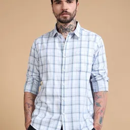 RIGS AND RAGS Men Classic Checked Casual Shirt-image-60