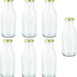 1ST TIME Set Of 10 Transparent Glass Freezer Safe Water Bottle image 2