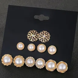 DressBerry Gold-Plated Alloy Pearls Earrings-image-47
