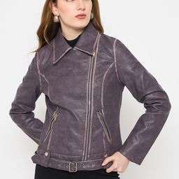 Madame Women Polyester Biker Jacket-picture-8