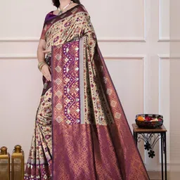 RAJMUDRAFASHION Woven Design Zari Banarasi Saree-picture-28