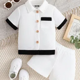 Greenland Ecostrwz Unisex Kids Colourblocked Shirt with Shorts-picture-54