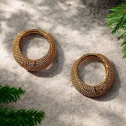 SHREE KRISHNA SHOPPING Unisex Gold-Plated Brass Earrings-picture-15