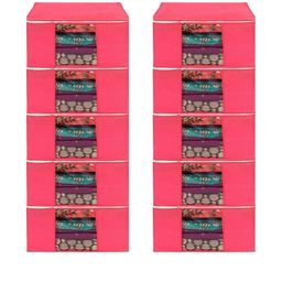 AMAK INC Pink Fabric Multi-Utility Wardrobe Organisers-picture-27