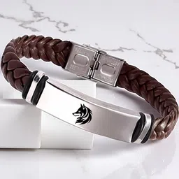 Sullery Silver-Plated Leather Cuff Bracelet-image-48