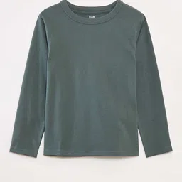 KIABI Boys Solid Round Neck Pure Cotton T-shirt-picture-37