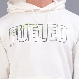 V-Mart Men Printed Hooded Sweatshirt image 2