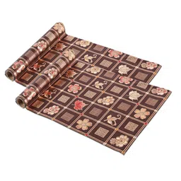 Kuber Industries Brown & White 2 Pieces Water Resistant Shelf Liner Organisers image 2