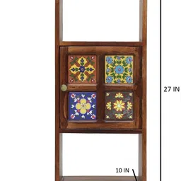 havenzhome Solid Wood Semi-Open Book Shelf image 4