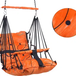 windson craft Cotton Swing Chair for Kids Baby's Children Folding and Washable 1-6 Years/Home,Garden Jhula for Babies | Swing for Kids | Seat and Back Side 16x16 inch Swings image 2