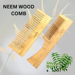 leafy Neem wood comb,Wooden hair comb,Natural wood comb,Eco-friendly hair comb-picture-16