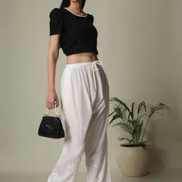 lucknowithreads Embroidered Cotton Women Harem Pants image 5