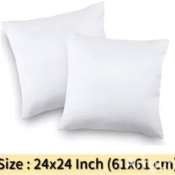 great foam Polyester Fibre Cushion Pack of 2 Solid HOTEL BIG CUSHION 24*24 INCH-picture-48
