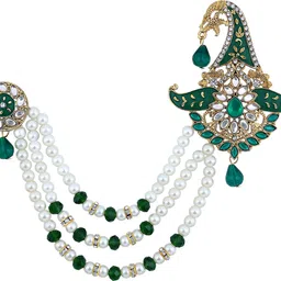 mahi Triple Layered Mala Meenakari Work Kalangi Brooch Brooch image 2