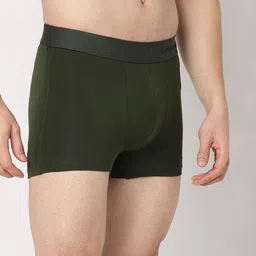 UnderJeans by Spykar Pack Of 2 Trunks UJNTPTC004BLACKOLIVE image 4