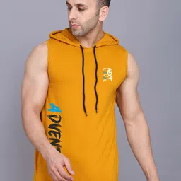 SLOWLORIS Pack Of 2 Printed Cotton Innerwear Vests SL28 COMBO (ADV MUSTARD) (JUST MAROON) image 2