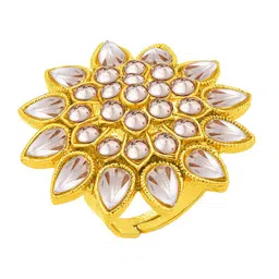 Sukkhi Gold-Plated Stone-Studded Finger Ring image 2
