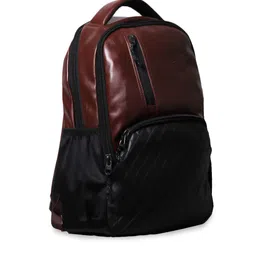 F Gear Unisex Brown & Black Colourblocked Backpack image 2