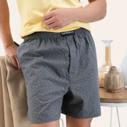 DAMENSCH Men Pack of 2 Printed Ultra-Light Cotton Regular Fit Boxer Shorts image 2