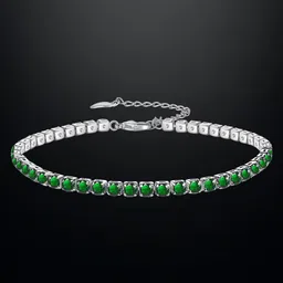 Designs & You Women Silver-Plated Cubic Zirconia Link Bracelet image 2