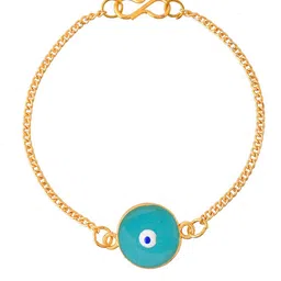 Silvermerc Designs Gold Plated Evil Eye Charm Bracelet image 2