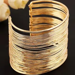Jewels Galaxy Women Gold-Plated Bangle-Style Bracelet image 2