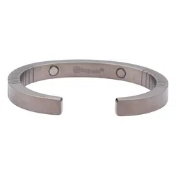 The Tie Hub Men Silver-Toned Cuff Bracelet image 2