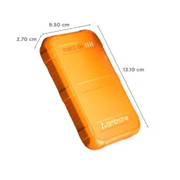 ambrane Force 10000 mAh 22.5W Fast Charging Power Bank (1 Type C and 1 Type A Ports, Smart Power Management, Orange) image 2