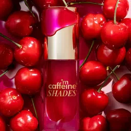 mCaffeine SHADES Tinted Lip & Cheek Oil Lip Gloss 5ml-Cherry Glaze (Red) image 4